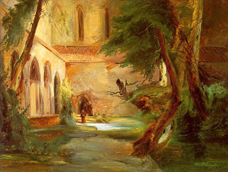Charles Blechen Monastery in the Wood China oil painting art